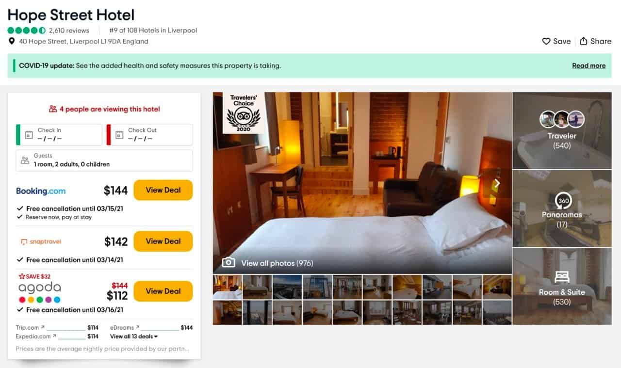 a screenshot of a tripadvisor listing